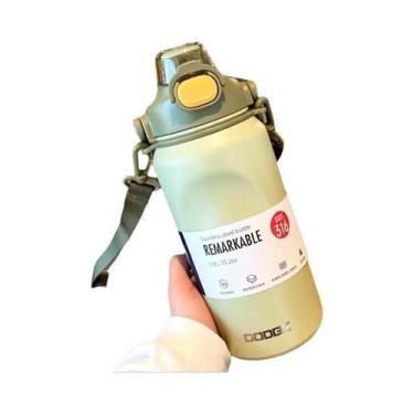 Imagem de Garrafa Térmica De Aço Inoxidável De 1L De Grande Capacidade Com Canud