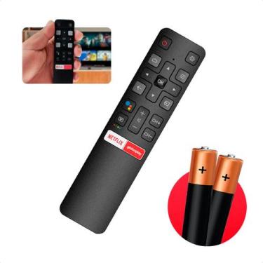 Imagem de Controle Remoto Para Tv Tcl Semp Smart Globoplay Netflix + 2 Pilhas - 