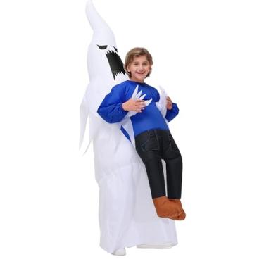 Imagem de anroog Fantasia inflável para crianças, fantasia de abdução de fantasma, fantasia de fantasma, cosplay e festa, Fantasma, One Size Fits Most