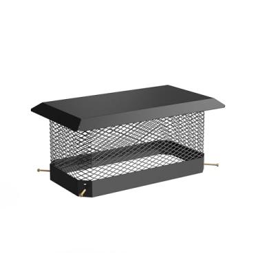 Imagem de Tampa de chaminé quadrada 22,5 x 45,7 cm, tampas de chaminé para lareiras de fogão a lenha