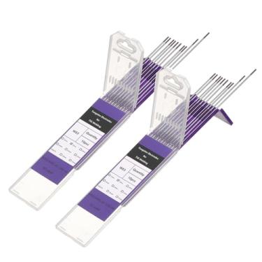 Imagem de HARFINGTON 20 eletrodos de tungstênio para soldagem TIG 1/40.6 cm x 17.8 cm misturados para soldagem de aço inoxidável, liga de alumínio e magnésio, fabricação de automóveis aeroespaciais, roxo