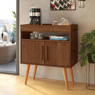 Imagem de Aparador Café Drink Com Portas Pés Em Madeira Pinus Canela