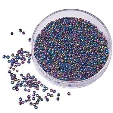 Imagem de LiQunSweet 8/0 contas de semente de vidro redondas pequenas contas de pônei 3 mm para fabricação de joias, contas, artesanato (50 g/1000 peças)