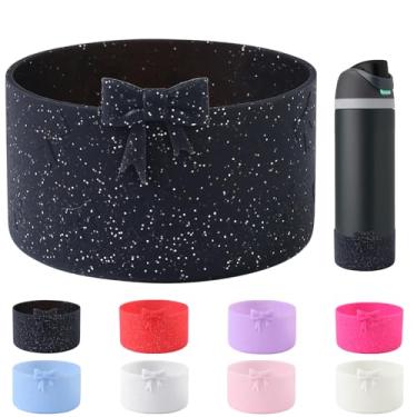 Imagem de DEWJDFSC Bota protetora de silicone compatível com Owala 947 ml, protetor de proteção inferior para garrafas de água de aço inoxidável FreeSip, Twist e Flip (preto)