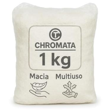 Imagem de Estopa Branca 1kg Chromata Algodão Premium para Marcenaria, Limpeza Automotiva, Oficinas e Uso Geral Multiuso