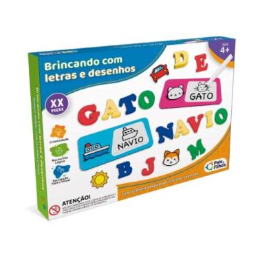 Imagem de Jogo Educativo Brincando com Letras e Desenhos Pais e Filhos  A partir