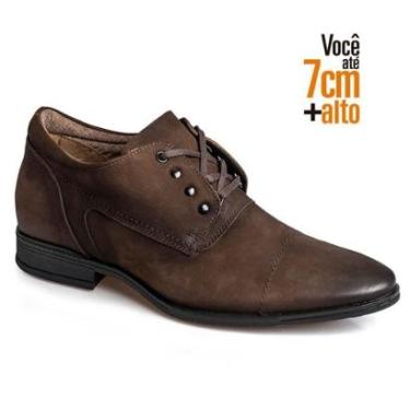 Imagem de Oxford Couro Rafarillo Masculino Salto 7cm Ajuste Cadarço-Masculino