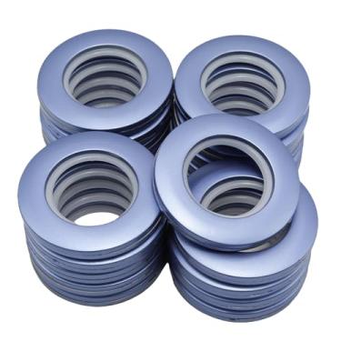 Imagem de Adyoney 20 argolas de plástico para cortina, anéis de ilhós de cortina ABS, anéis redondos, diâmetro interno 1-9/16" (40 mm), diâmetro externo 2,91" (74 mm), para varões de cortina de janela (azul
