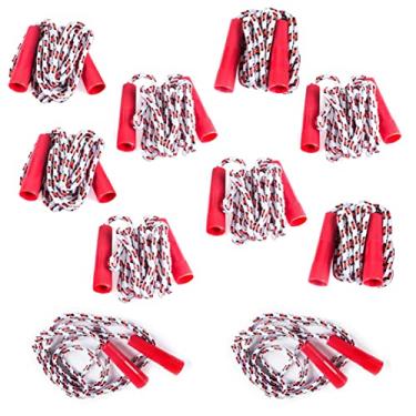 Imagem de Tigerdoe Cordas de pular - Pacote com 10 - Corda de pular infantil - Corda de pular de nylon - Brinquedos de cesta de Páscoa a granel