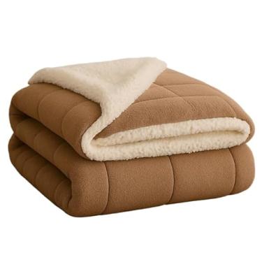 Imagem de Edredom Queen & Cobredom Casal - Kit Aconchegante com Forro Sherpa e Estampas Exclusivas para Inverno(tabaco)