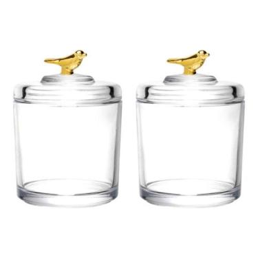 Imagem de Potiche Grande Com Tampa Bird Armazenamento Clipes Doce 14cm - Wolff