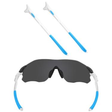 Imagem de EZReplace Braços brancos de substituição para óculos de sol Oakley EVZero Path Pitch Range Stride Blades Ascend Swift (azul celeste)