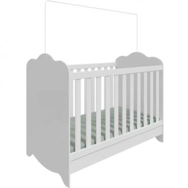 Imagem de Berço 3 Em 1 Peroba Provençal Aconchego Com Suporte Branco