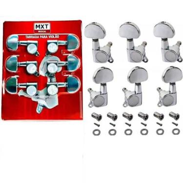 Imagem de Tarraxas Tarrachas De Aço Para Violão Blindada Mxt Original
