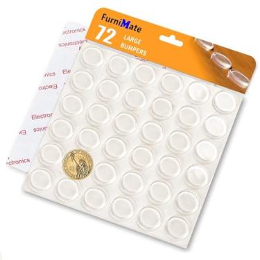 Imagem de Tampo de mesa de vidro antiderrapante autoadesivo pés de borracha para tábua de corte grande 72 peças 4/12.7 cm, pára-choques de mesa de vidro