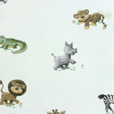 Imagem de Papel De Parede All Kids Bichinhos Fundo Azul H2912701 Rolo 10m X 0,53m