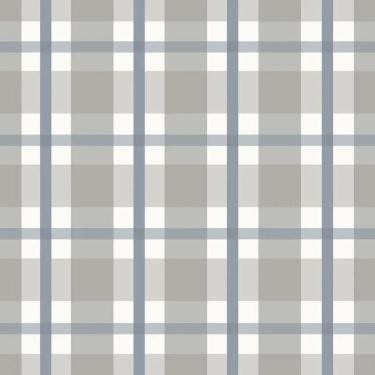 Imagem de Papel De Parede Revoada Xadrez Cinza E Azul 4455