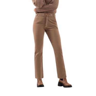 Imagem de Calça Jogging Lunender Em Sarja Marrom Tam. 44-Feminino