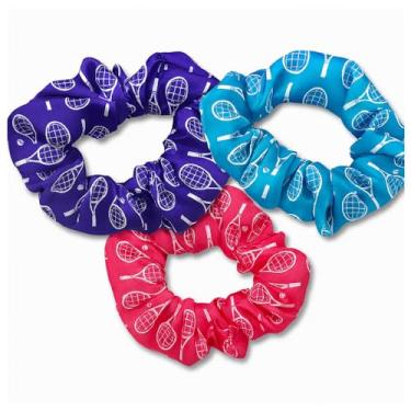 Imagem de Conjunto de scrunchie de tênis, acessórios de cabelo de tênis para meninas, elásticos de cabelo premium sem vincos, presente para jogadores de tênis e equipes