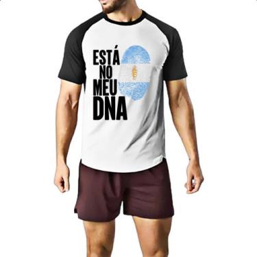Imagem de Camiseta Raglan Esta no meu DNA Argentina - Alearts, M
