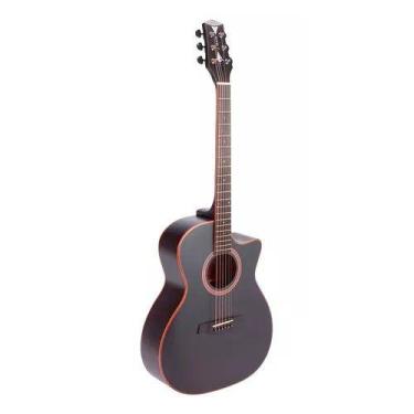 Imagem de Violao j white ah106bkm 40 tampo solido preto fosco fishman - JWHITE