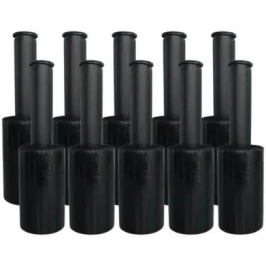 Imagem de 30 Rolos Filme Stretch Preto embala tudo 10cm x 120m com Manopla Girat