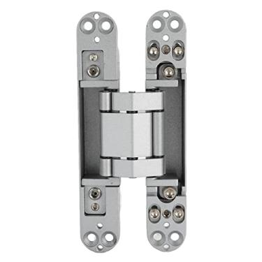 Imagem de lyrlody Dobradiças Dobráveis Ajustáveis, Dobradiças de Portas 3D de Liga de Zinco para Porta de Madeira, e Muda Com ângulo de Abertura de 180 Graus, Instalação Simples Com Parafusos e (Prata)