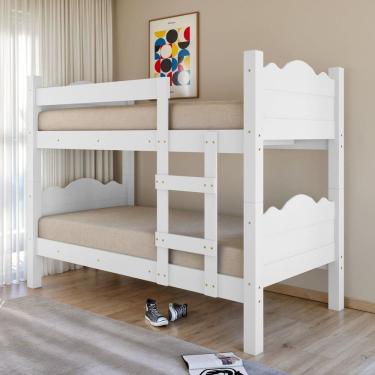 Imagem de Beliche em Mdf 202cm X 160cm Pequim Branco