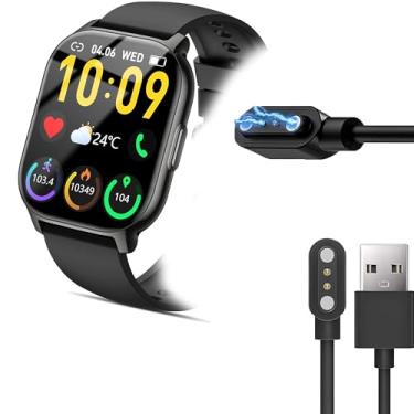 Imagem de Compatível com carregador inteligente BP Doctor Smartwatch, carregador magnético de substituição compatível com relógio inteligente BP Doctor P122 de 5.3 cm (preto, para P122)