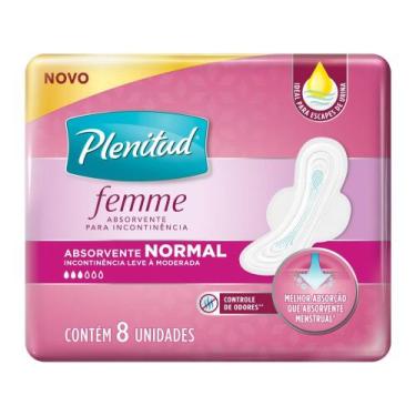 Imagem de Absorvente para Incontinência Urinária Plenitud - Femme Normal com Aba
