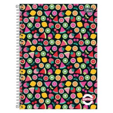 Imagem de Caderno Espiral Capa Dura Universitário Pepper Feminino 160 Folhas 10 