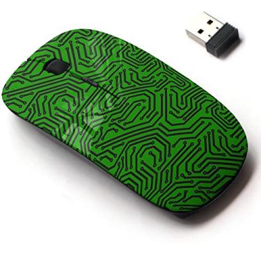 Imagem de Mouse sem fio 2.4G com design de padrão fofo para todos os laptops e desktops com nano receptor - placa de circuito impresso