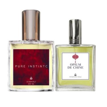 Imagem de Kit Perfume Fem. Pure Instinct 100Ml + Opium De Chine 50Ml - Essência 