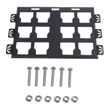 Imagem de Garosa Caixa de Ferramentas de Armazenamento de Liga de Alumínio Placa de Montagem Caixa de Ferramentas Pesadas Base de Montagem Compatível Com Embalagem para a Cama de Caminhão de (BLACK)