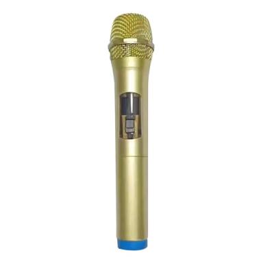 Imagem de JWQFBC Microfone, Brinquedo de Atividade, Gravação, Brinquedo de Fantasia, Brinquedo, Canto, Decoração para Crianças, Exercícios de Repórter, Azul Dourado, Tamanho real