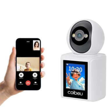 Imagem de Camera de Segurança Wifi, Baba Eletronica, Camera de Segurança com Tela, Detecção de Movimento, Push de Alerta via Aplicativo, Áudio Bidirecional, Visão Noturna Infravermelha, WKTY001