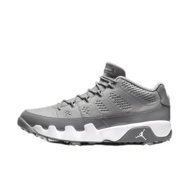Imagem de Tênis de golfe Air Jordan 9 G (FJ5934-100, branco/preto/vermelho), Cinza médio/cinza frio, 38