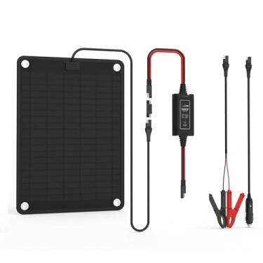 Imagem de Mantenedor de carregador de bateria solar, carregador de bateria de reboque, mantenedor de bateria, carregador de reboque, kit de painel solar de 10 W, controlador de carga MPPT, para gel 12V/24V AGM