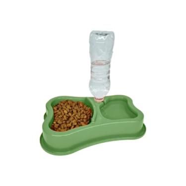 Imagem de Comedouro e Bebedouro Automático Auma Terra Com Entrada de Refil Dágua com Proteção Anti Formiga 1200ml (Verde, Único)