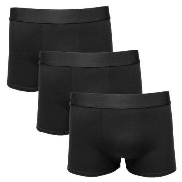 Imagem de Cueca Infantil Boxer Kit 3 Peças Algodão - DCP kids, Preto, P