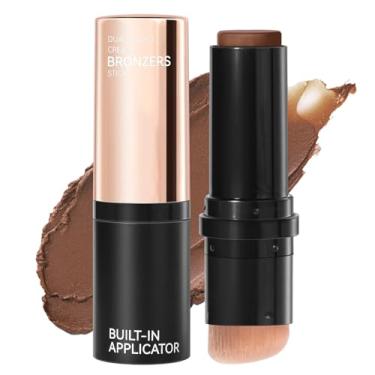 Imagem de Erinde Bastão de bronzeador de contorno creme, bastão de contorno de acabamento natural, bastão bronzeador fosco suave e misturável, à prova d'água e de longa duração, 03 leves a médios