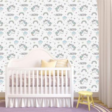 Imagem de Papel de Parede Adesivo - Unicórnio Baby Bebe - 082ppb - Allodi
