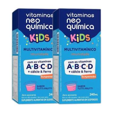 Imagem de Kit 2x Multivitaminico Kids Liquido 240ml - Neo Química - Neo Quimica,