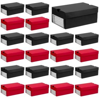 Imagem de Pacote com 24 mini caixas de tênis para lembrancinhas de festa 15 x 10 x 6 cm, mini caixas de presente para doces, biscoitos, lanches, esportes, pequena caixa de presente com etiqueta para casamento