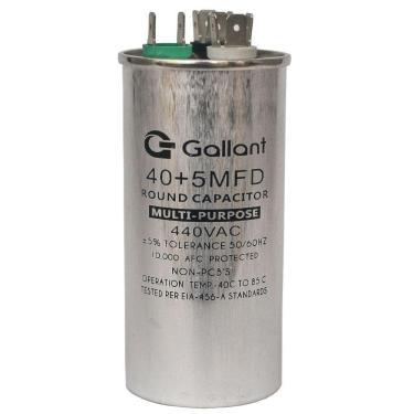 Imagem de Capacitor CBB65 Gallant 40+5MF +-5% 440 VAC - (GCP40D05A-IX440)