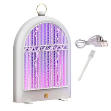 Imagem de Luminaria Repelente Luz Uv Armadilha Pega Inseto Mosca Mosquito Pernilongo Usb Portatil Gancho Pendurar Previne Doenças