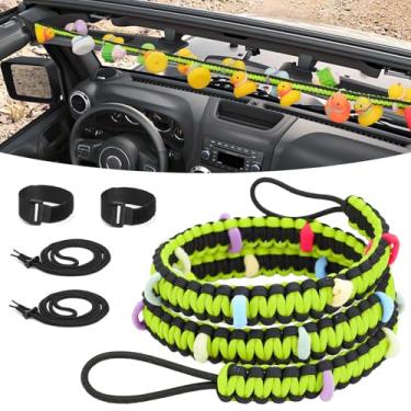 Imagem de YIBEICO Suporte de pato para Jeep, suporte de corda de pato de borracha elástica para Jeep Wrangler YJ TJ JK JL e Gladiador JT, suporte fixo para exibição de patos paracord, comporta 36 patos