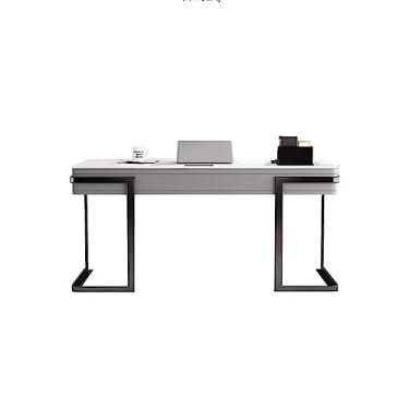 Imagem de ZzleoyuUUs-12 Mesa com suporte para sentar, estilo luxuoso, moderno, minimalista, para quarto, mesa de PC brilhante, mesa de escritório para escritório em casa (140 x 60 x 75 cm)