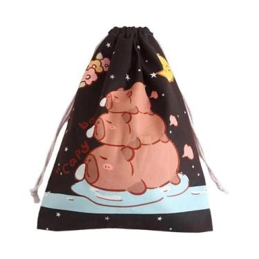 Imagem de Bolsa Organizadora De Cordão De Capivara Fofa Para Armazenamento De Ro