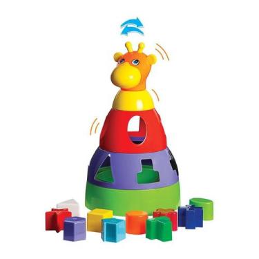 Imagem de Girafa Didática 10 Formas Empilhar Mercotoys